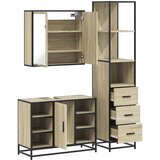  3-dijelni set kupaonskog namještaja boja hrasta sonome drveni | shoptok.hr