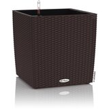 LECHUZA Okrasni lonec CUBE Cottage 50 kompletni set - Rjava Cene