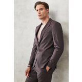 Altinyildiz classics Men's Claret Red Extra Slim Fit Slim Fit Monocollar Patterned Classic Suit.