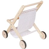 Ginger Home Drvena kolica za lutke s mekom tekstilnom ko&amp;scaron;arom, 34x46x49,5 cm Slike