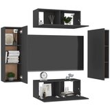  4-dijelni set TV ormarića od iverice crni | shoptok.hr