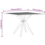  Vrtni stol četvrtasti 110 x 110 x 75 cm masivno bagremovo drvo | Eponuda.ba