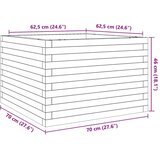  Vrtna sadilica bijela 70x70x46 cm od masivne borovine | shoptok.hr