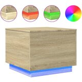 Furnova Klubska mizica z LED lučkami sonoma hrast 50x50x40 cm, (21914968) | Shoptok.si