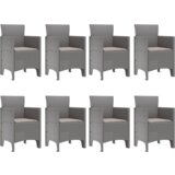  Set za obedovanje od 9 dijelova sa jastučićima Bijeli poli ratan | shoptok.hr