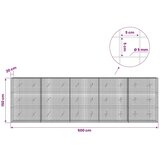  Gabion s žicom debljine 5 mm i mrežom 5x5 cm 500x20x150 cm - 20 cm 150 cm 500 cm | shoptok.hr
