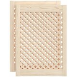  Vrata za ormarić rešetkasti dizajn 2 kom 49,5x69 cm borovina | shoptok.hr