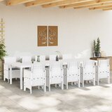 Vrtni set za objed 11 pcs Bijelo Poli ratan i Aluminij | shoptok.hr