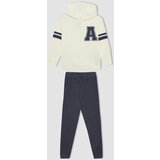 Defacto boy's Printed Sweatshirt Sweatpants 2-Piece Set Cene