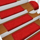  Prostirke za stepenice 15 kom 65x21x4 cm crvene pravokutne rubove | shoptok.hr