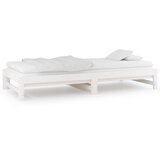  Dnevni ležaj na izvlačenje bijeli 2x(90x190)cm masivna borovina | shoptok.hr