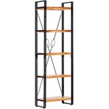 Police za knjige s 5 razina 60x30x180 cm masivno bagremovo drvo | shoptok.hr
