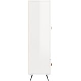  Visoka komoda sjajna bijela 69,5x31x115 cm konstruirano drvo Slike