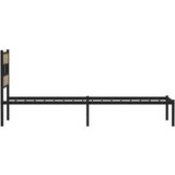 Metalni Kovinski posteljni okvir brez vzmetnice sonoma hrast 107x203 cm, (21611513) | Shoptok.si