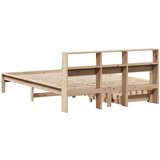 vidaXL Krevet s regalom za knjige bez madraca 135x190 cm od borovine | shoptok.hr