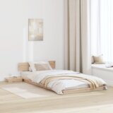 vidaXL Krevetni okvir s noćnim stolićima 90x190cm od punog drva | shoptok.hr