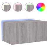 vidaXL Stenska TV omarica z LED lučkami siva sonoma 60x35x31 cm, (20988543) Cene
