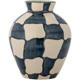 Bloomingville Plava/krem staklena ručno oslikana vaza (visina 24 cm) Check – Cijene
