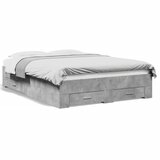  Okvir kreveta s ladicama siva boja betona 140x190 cm drveni | shoptok.hr