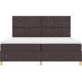 Postelja z vzmetnico z vzmetnico Temno rjava 200 x 200 cm blago - - Rjava - 93.78 - 200 x 200 cm - | Shoptok.si