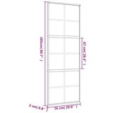  Drsna vrata zlata 76x205 cm prozorno ESG steklo in aluminij, (20983324) | Shoptok.si