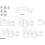 Makamii Baršunasti sklopiva/s prostorom za odlaganje sofa u boji lavande 238 cm Kapua – | shoptok.hr