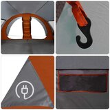  Tunelski šator s krovom Siva i narančasta 710 x 460 x 245 cm | shoptok.hr