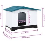 vidaXL Pasja uta modra 90,5x68x66 cm polipropilen | Shoptok.si
