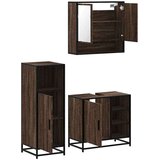 vidaXL 3-dijelni set kupaonskog namještaja boja smeđeg hrasta drveni | shoptok.hr
