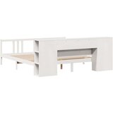 vidaXL Knjižna postelja brez vzmetnice bela 200x200 cm trdna borovina | Shoptok.si