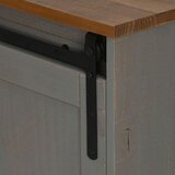 vidaXL TV omarica HALDEN 2 drsna vrata siva 150x40x60 cm masivni les | Shoptok.si