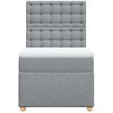 Box spring krevet s madracem svjetlosivi 90x190 cm od tkanine | shoptok.hr
