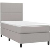  Box spring postelja z vzmetnico svetlo siva 90x200 cm blago, (20897275) | Shoptok.si