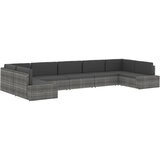  Modularna srednja sofa od poliratana siva | shoptok.hr