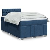 vidaXL Box spring postelja z vzmetnico modra 120x190 cm blago, (21309520) | Shoptok.si