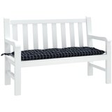  Jastuk za vrtnu klupu crni karirani 120 x 50 x 7 od tkanine | shoptok.hr