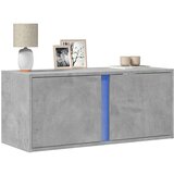 vidaXL Stenska TV omarica z LED lučkami betonsko siva 80x31x35 cm | Shoptok.si