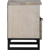  Noćni ormarići s ladicama 2 pcs Bijela i crna 40 x 33 x 46 cm | shoptok.hr