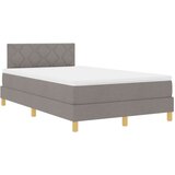  LED Box Spring Krevet Sivo-smeđa 120 x 200 cm tkanina | shoptok.hr