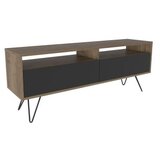 Hanah home tv polica flay walnut black | ePonuda.com