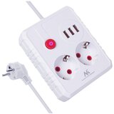 Maclean Razdelilec podaljšek MCE387W s 2 vtičnicami + 3xUSB, 1.5m, bel, (5000118035) Cene