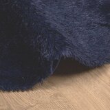  Čupavi tepih s visokim vlaknima NAVARRA tamnoplavi 160x160 cm | shoptok.hr