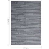 Vanjski tepih antracit 140 x 200 cm PP | shoptok.hr