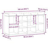  Klupa za cipele staro drvo 102x32x50 cm izrađeno drvo | shoptok.hr