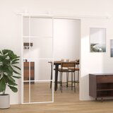 Furnova Drsna vrata ESG steklo in aluminij 76x205 cm bela, (21945044) Cene