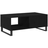vidaXL Klubska miza Črni hrast Inženirski les in metal Standardna | Shoptok.si