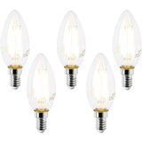 LUEDD Komplet 5 LED žarnic E14 B35 prozorna 2,2 W 470 lm 2700 K | Shoptok.si