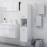 Maison Chic Kopalniška omarica - Kopalniški kabinet visok sijaj bela 30x30x130 cm inženirski les, (21794843) | Shoptok.si