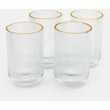 Sinsay Set rebrastih čaša sa zlatnim obrubom 4 pack | shoptok.hr