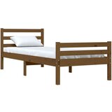  Posteljni okvir medeno rjav iz trdnega lesa 75x190 cm 2FT6, (20647223) | Shoptok.si